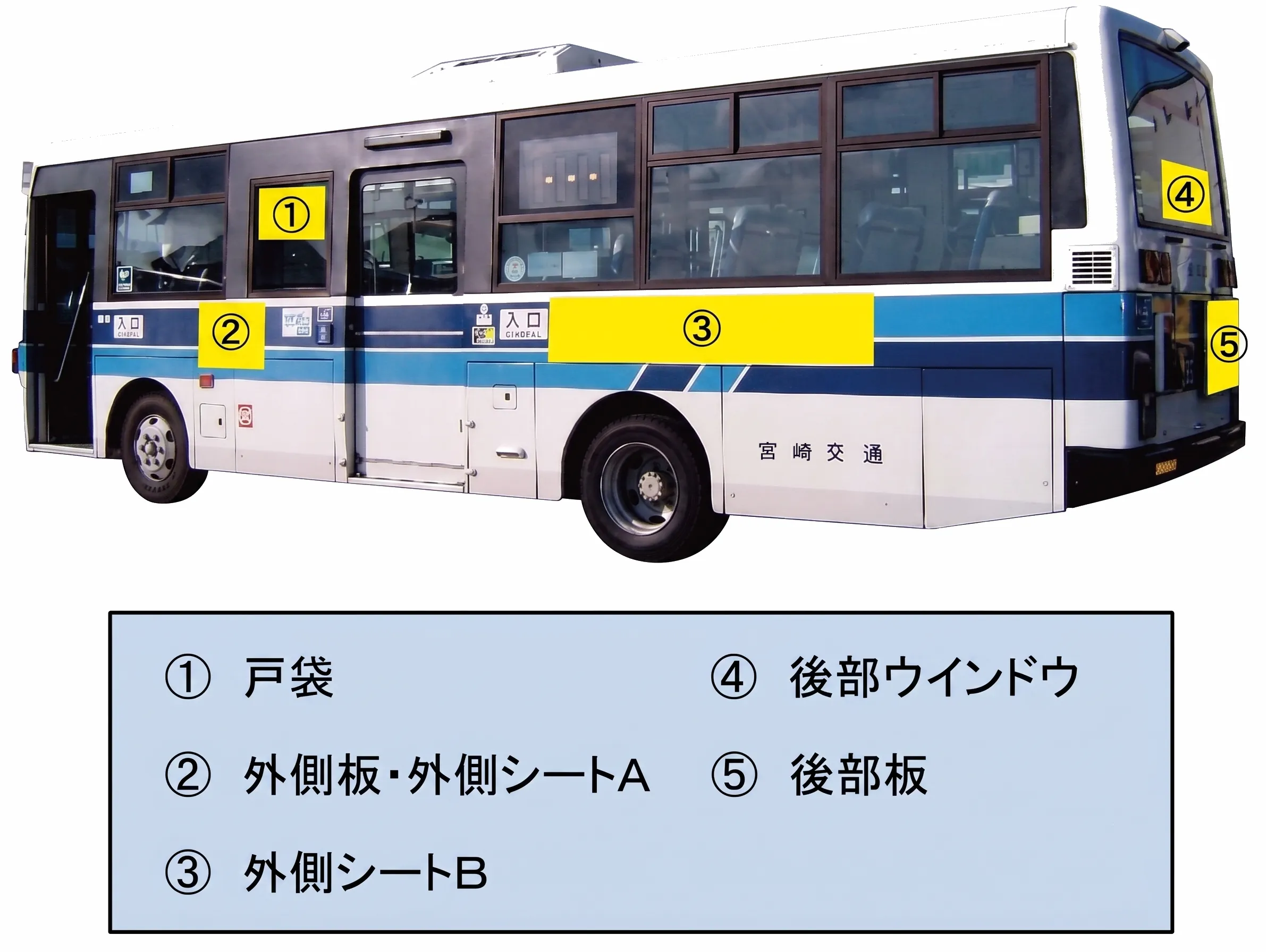バス車外広告位置図